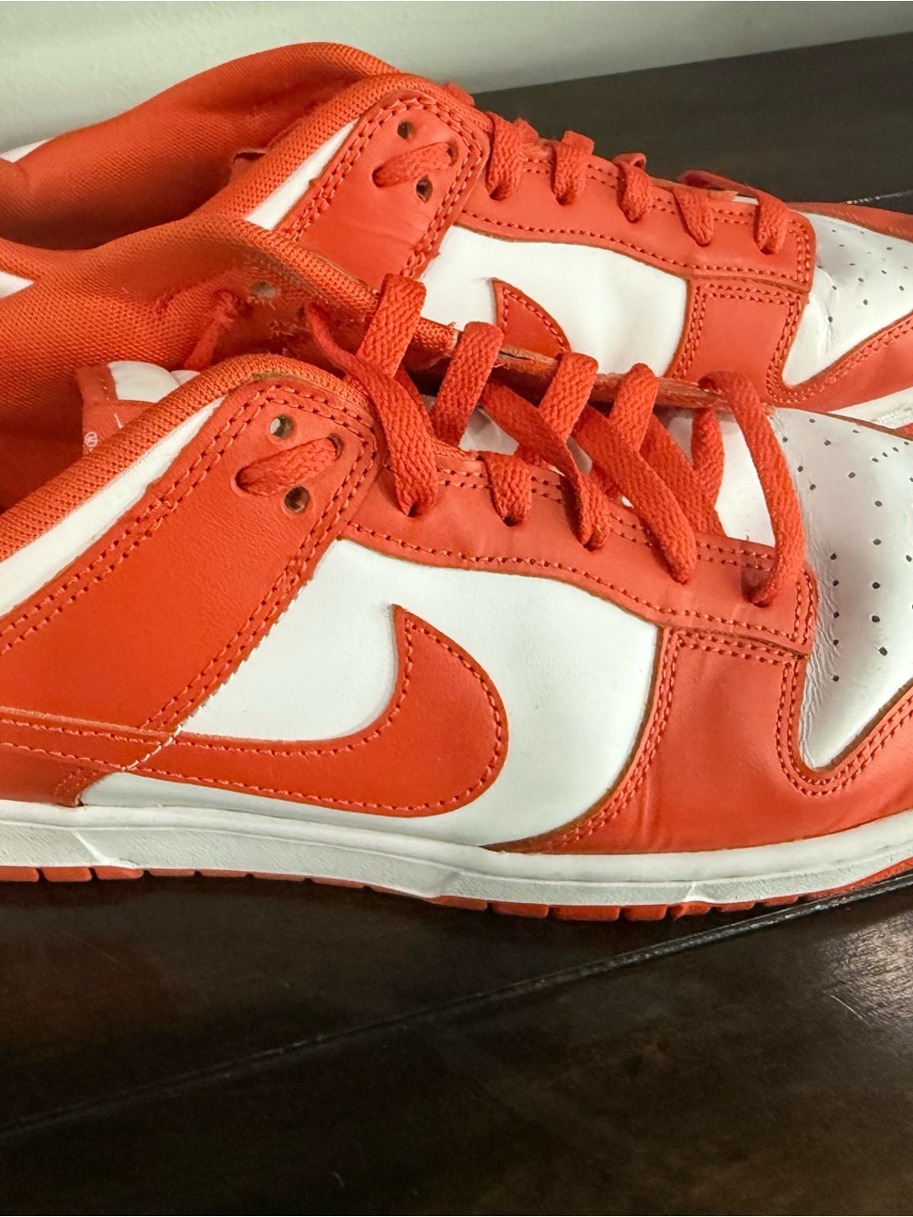 Nike Orange and White Low Dunk Men’s